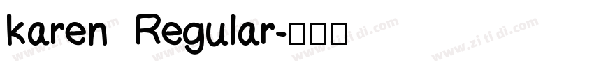 karen Regular字体转换